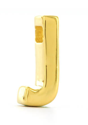 Hanger Letter J zilver goudkleurig