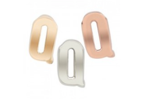 Hanger Letter Q zilver goudkleurig