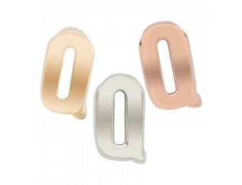 Hanger Letter Q zilver goudkleurig