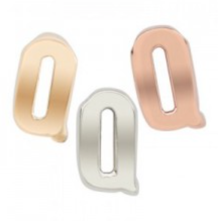 Hanger Letter Q zilver goudkleurig