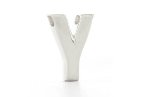 Hanger Letter Y zilver goudkleurig