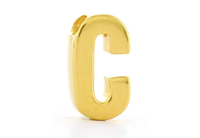 Hanger Letter C zilver roos