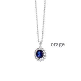 Halsketting Entourage Orage AS426 Zilver Blauw