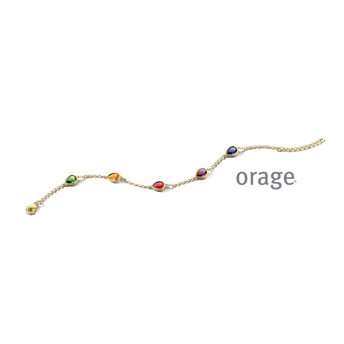 Armband Orage AW030 Zilver Verguld Multi color