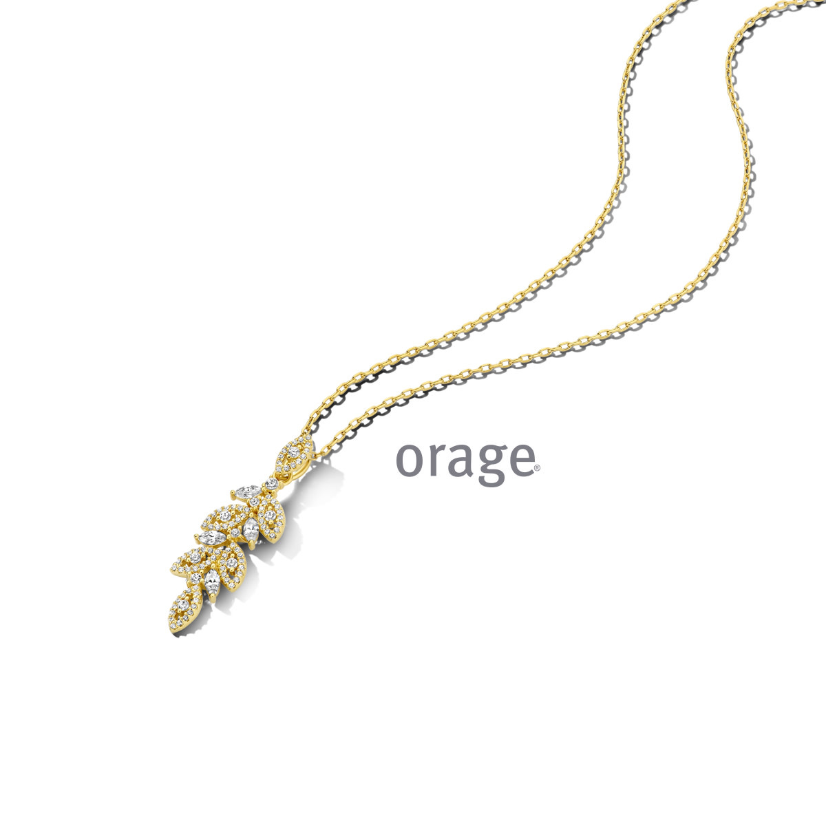 Halsketting Orage AW091 Zilver Verguld