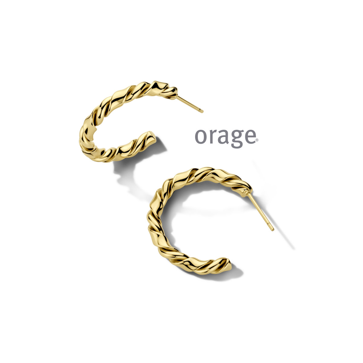 Creolen Orage AW119 Staal Verguld 24 mm