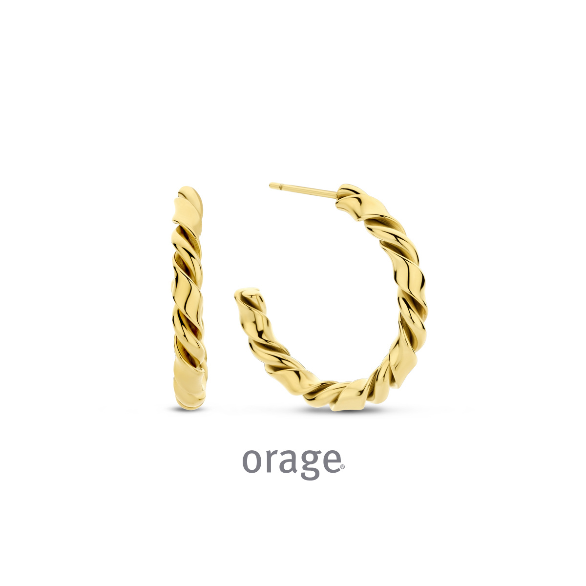 Creolen Orage AW119 Staal Verguld 24 mm
