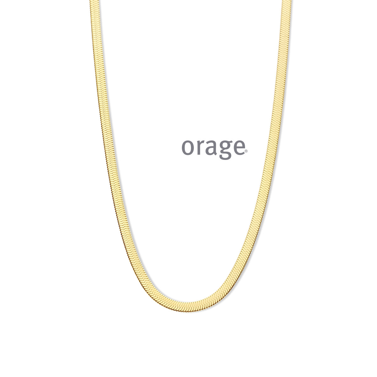 Halsketting Orage AW123 Staal Verguld 40+5 cm