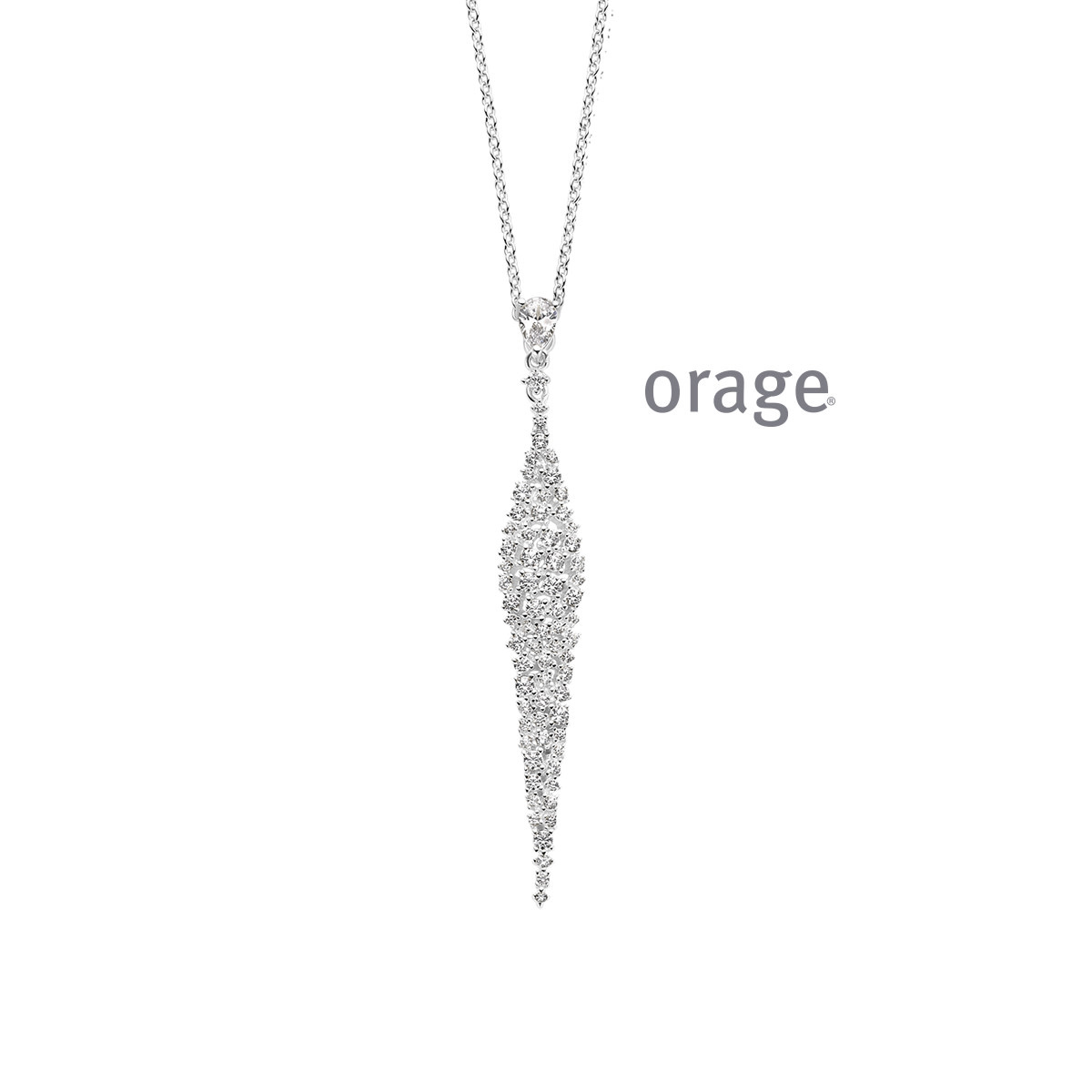 Halsketting Orage AW185 Zilver