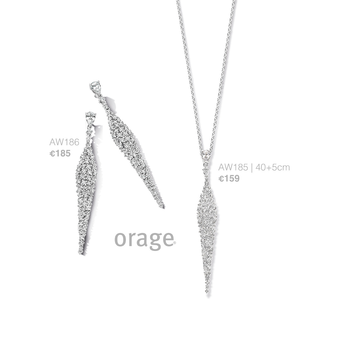 Halsketting Orage AW185 Zilver
