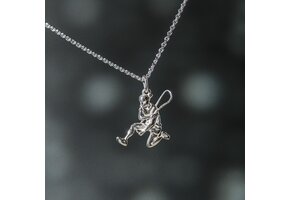 Hanger + Halsketting Ropeskipper (meisje) zilver