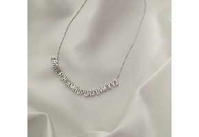 Hanger Letter A zilver goudkleurig