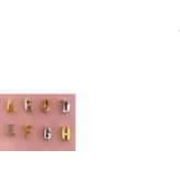 Hanger Letter A zilver goudkleurig