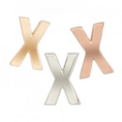 Hanger Letter X zilver roos