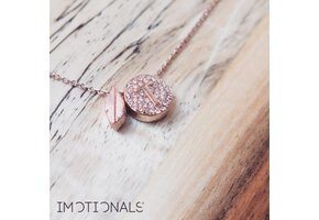 Hanger veertje zilver roos