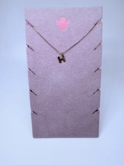 Halsketting geel goud 18kt letter H CLP17