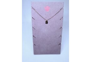 Halsketting geel goud 18kt letter S CLP17