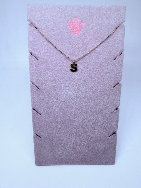 Halsketting geel goud 18kt letter S CLP17