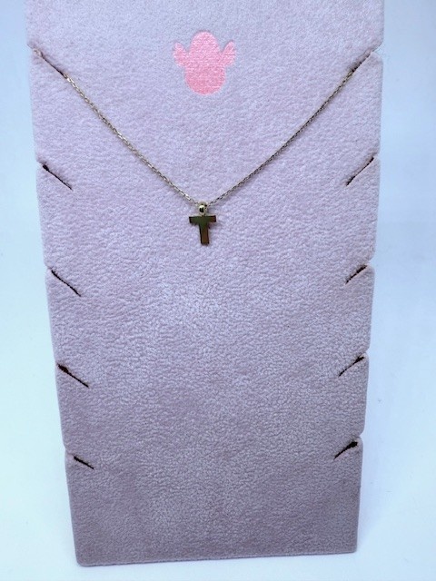 Halsketting geel goud 18kt letter T CLP17
