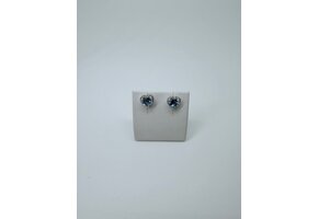 Oorbellen Wit Goud 18kt EX7687 Topaas Hart