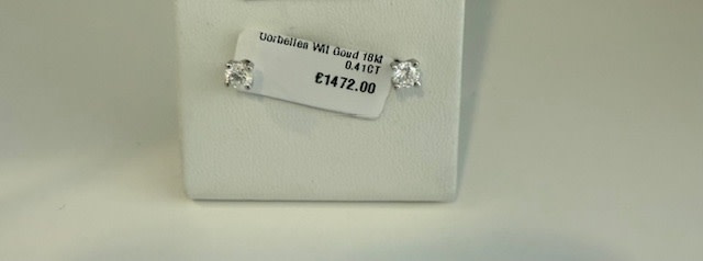 Oorbellen Wit Goud 18kt 0.41CT
