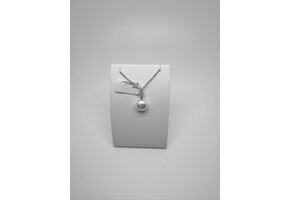 Hanger Wit Goud 18kt 25-0289 Parel Zirkonium