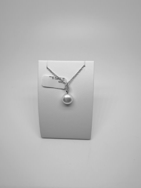 Hanger Wit Goud 18kt 25-0289 Parel Zirkonium