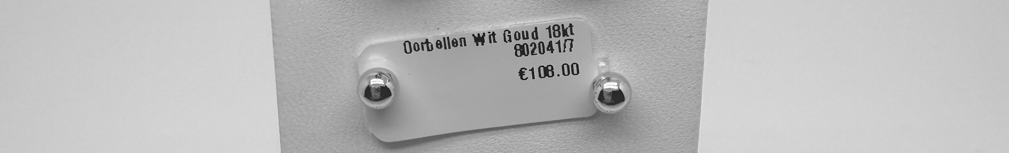 Oorbellen Wit Goud 18kt 802041/7