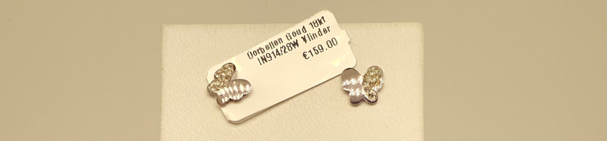 Oorbellen Goud 18kt IN914/28W Vlinder