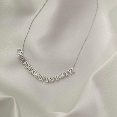 Hanger Letter Z zilver roos