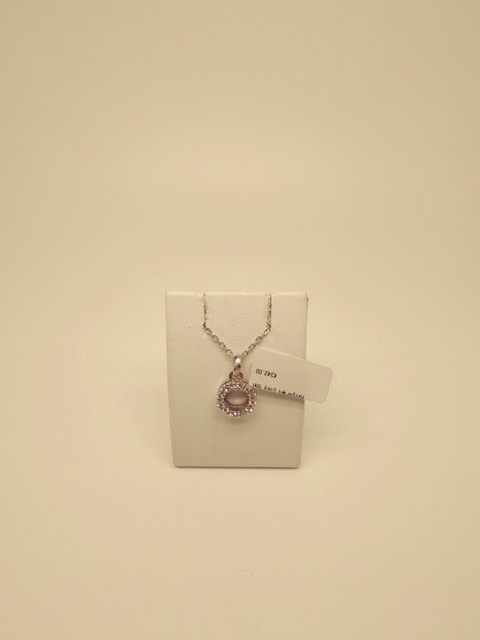 Hanger Wit Goud 18kt Zirkonium