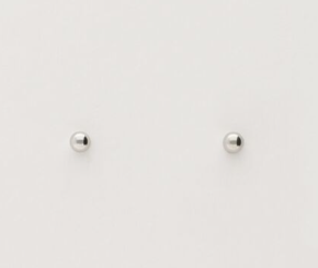 Oorbellen bolletjes Zilver