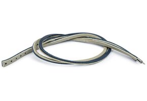 Trollbeads TLEBR-00035 Lederen armband donkerblauw/lichtgrijs 41 cm