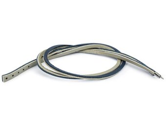 Trollbeads TLEBR-00035 Lederen armband donkerblauw/lichtgrijs 41 cm