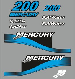 Mercury Mercury 200 PS Jahresbereich 1999-2004 Aufklebersatz