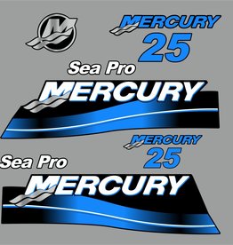 Mercury Mercury 25 PS Sea pro Jahresbereich 2007 Aufklebersatz