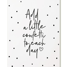 Zoedt kaart a6 Zoedt: add a little confetti to each day