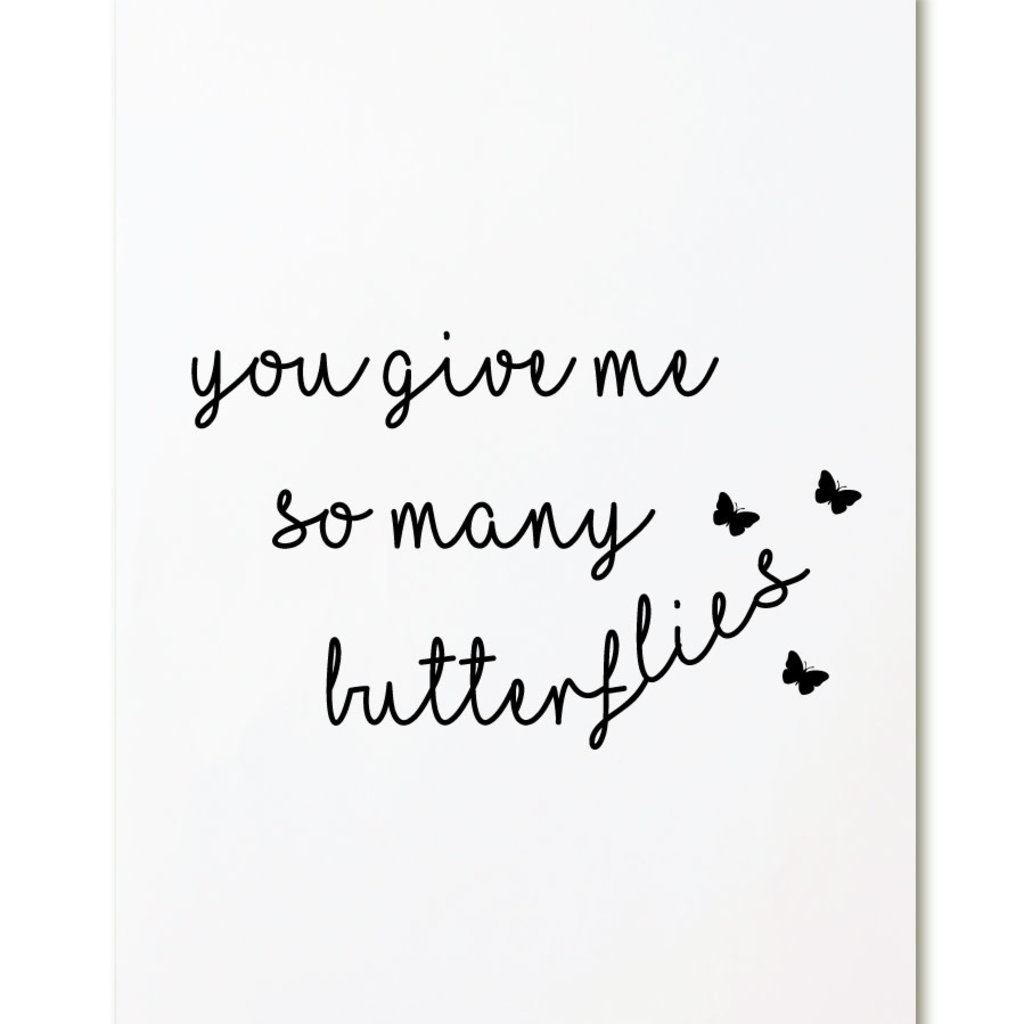 Zoedt kaart a6 Zoedt: you give me so many butterflies