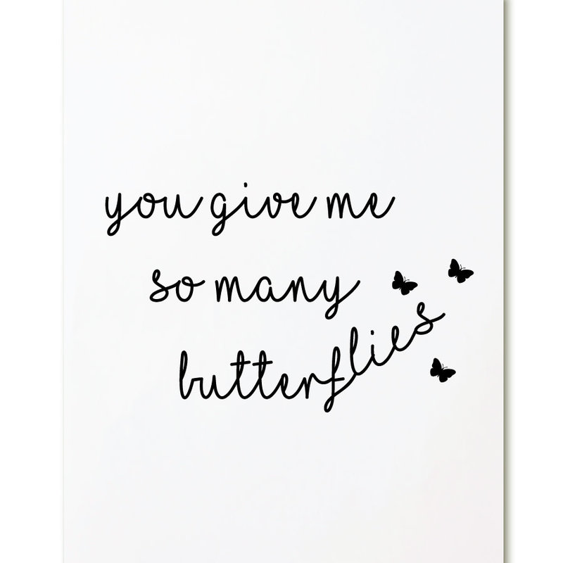 Zoedt kaart a6 Zoedt: you give me so many butterflies