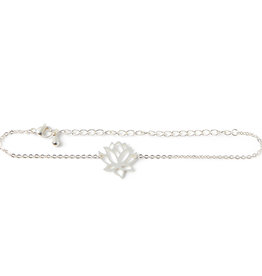 Birambi Birambi: armbandje - LOTUS zilver