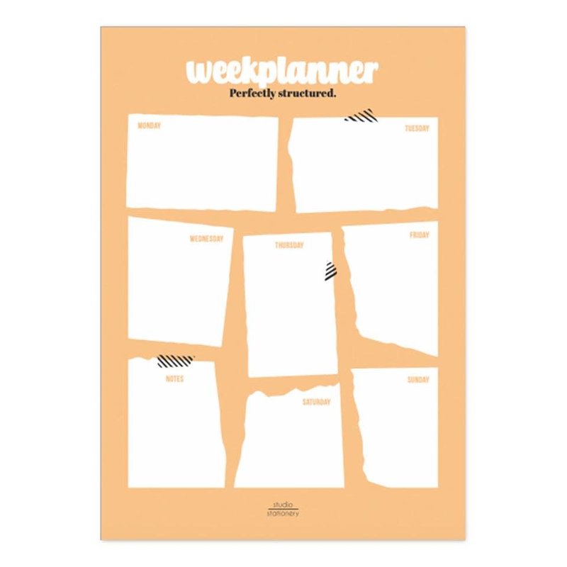 Studio stationery Studio stationery A4 Noteblock weekplanner Perfectly structured