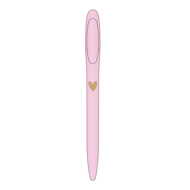 Stationery & gift Stationery & gift : pen: pink with a golden heart