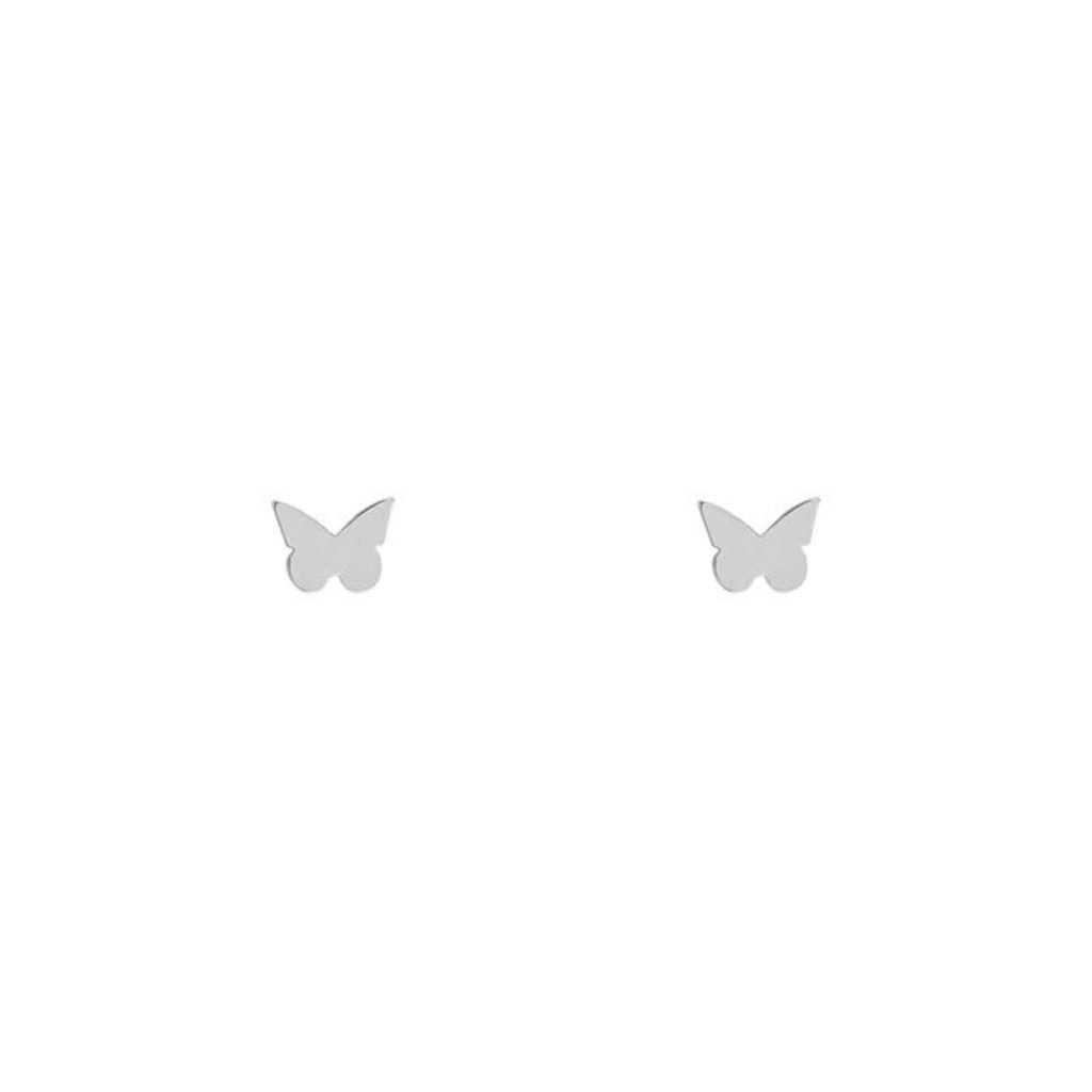 Essentialistics Essentialistics oorbellen stud vlinder zilver