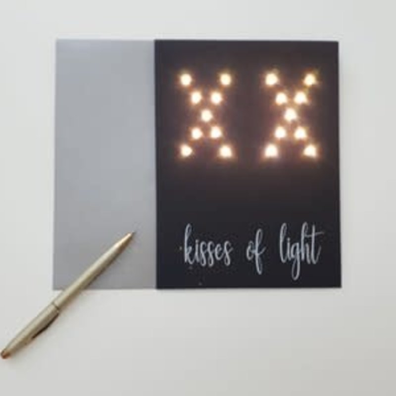 Lizaas Lizaas: Lichtjeskaart XX Kisses of light zwart
