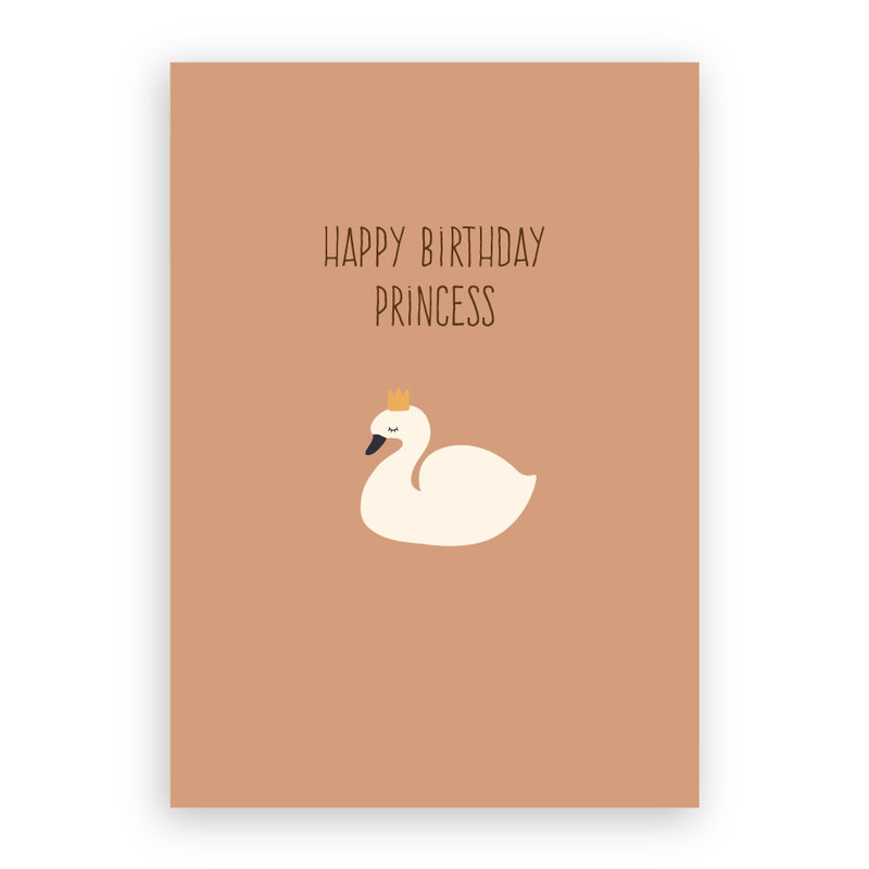 Fin en stip Fin en stip: kaartje a6 Happy Birthday princess