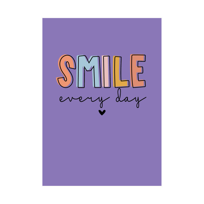 Made by ellen Made by ellen kaartje a6 Smile every day