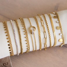 Bazou Bazou: armbandje: Steel beaded bracelet "Small" - silver