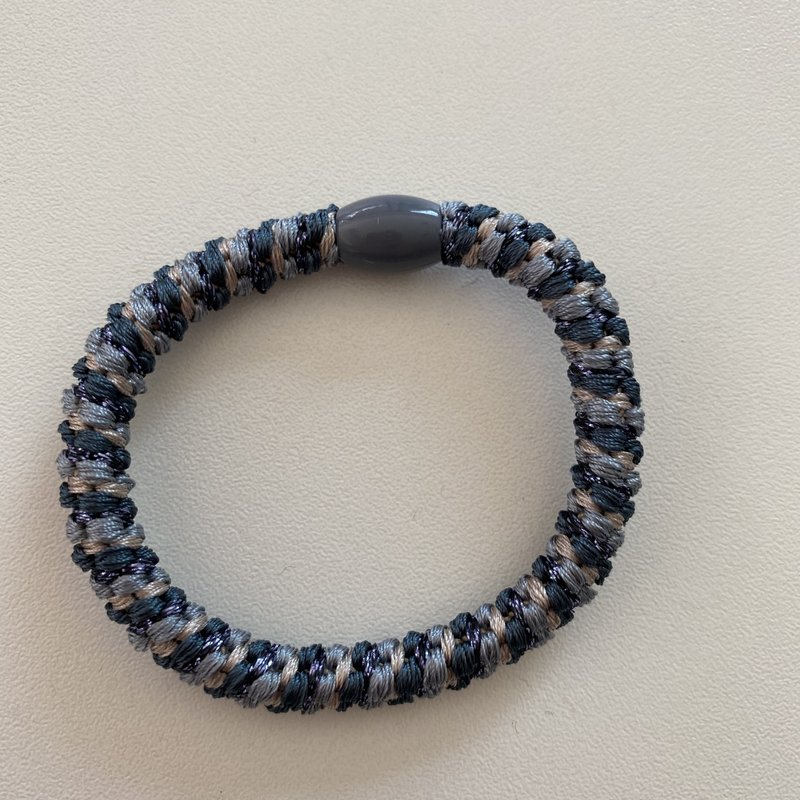 Yehwang Yehwang: haarelastiek/armbandje multi blauw en grijstinten