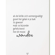 Zoedt Zoedt: kaart a6 - als de liefde zich vermenigvuldigt - wonder