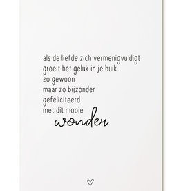 Zoedt Zoedt: kaart a6 - als de liefde zich vermenigvuldigt - wonder